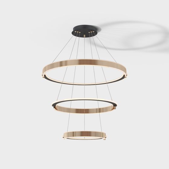 Floating Halo Chandelier 3D model