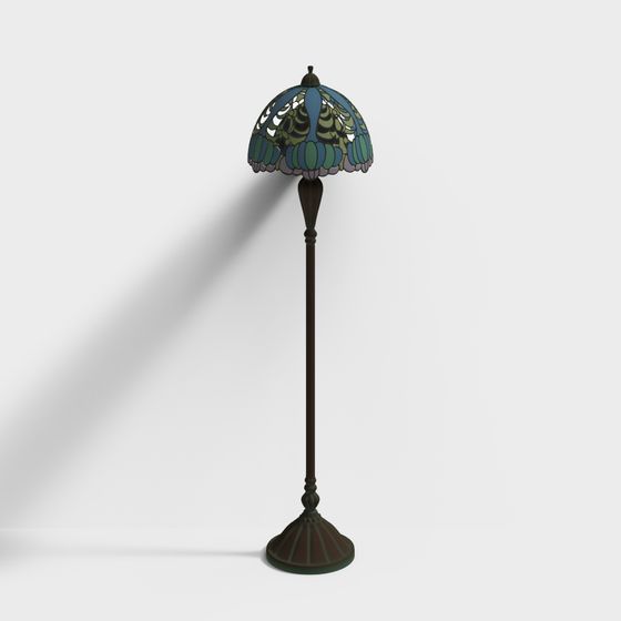 Artistic Vintage Floor Lamp 3D Model