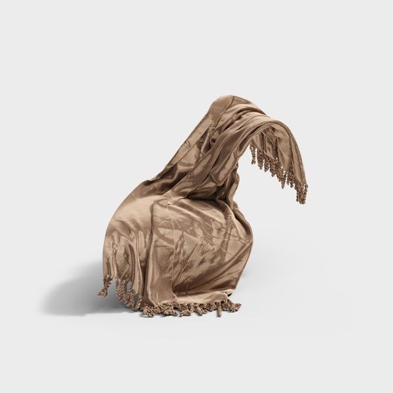 Tassel Velvet Chair 3D model