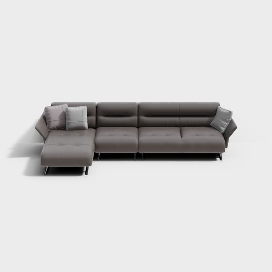 Urban Comfort Low-Poly Sofa 3D model for Modern Interiors