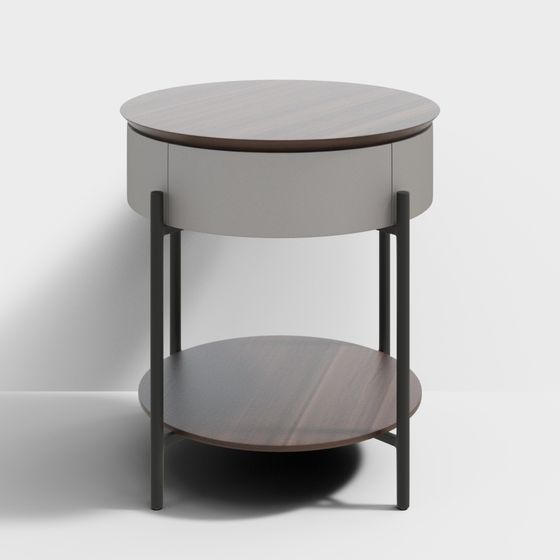 Stylish Round Side Table 3D model for Modern Interiors