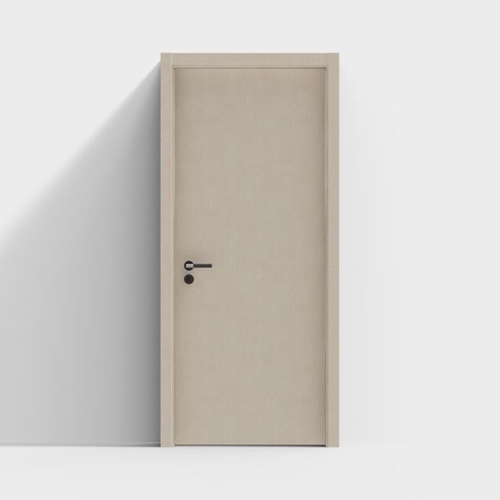 ประตูสีเบจแบบมินิมอล