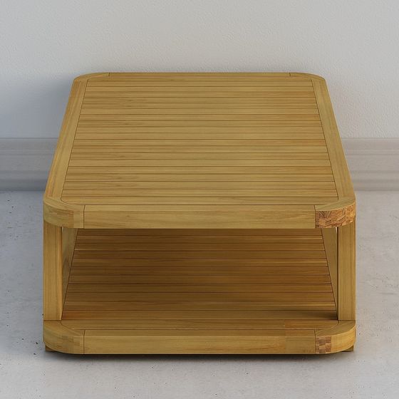 Elegant Wooden Coffee Table 3D model