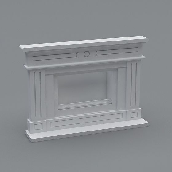 Classic Fireplace Mantel 3D model