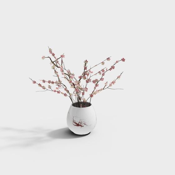 Spring Flower Vase 3D model for Creative Use