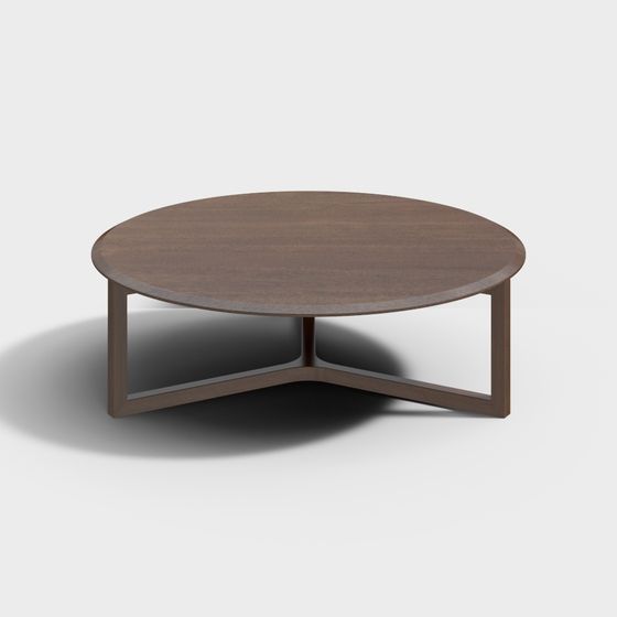 Modern Low-Polygon Round Table 3D model