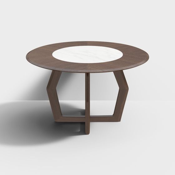 Geometric Round Table 3D model