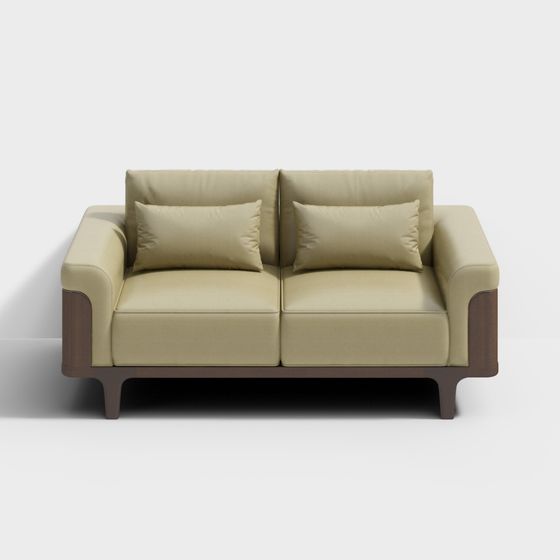 Elegant Minimalist Sofa 3D model