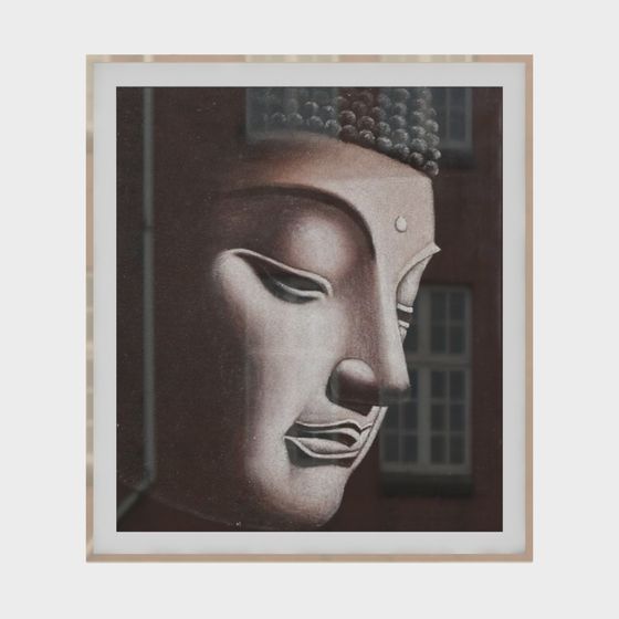 Buddha Face 3D Model with High Detail