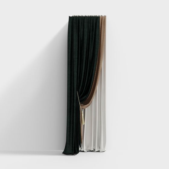 Elegant Curtain 3D model