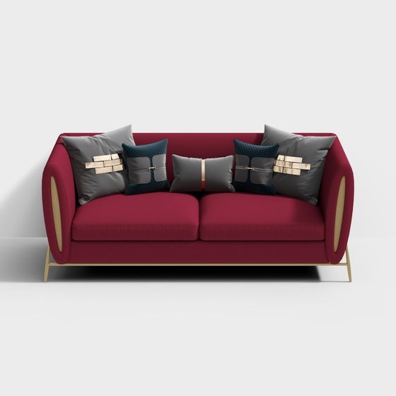 Luxurious 3D Sofa Model for Modern Interiors