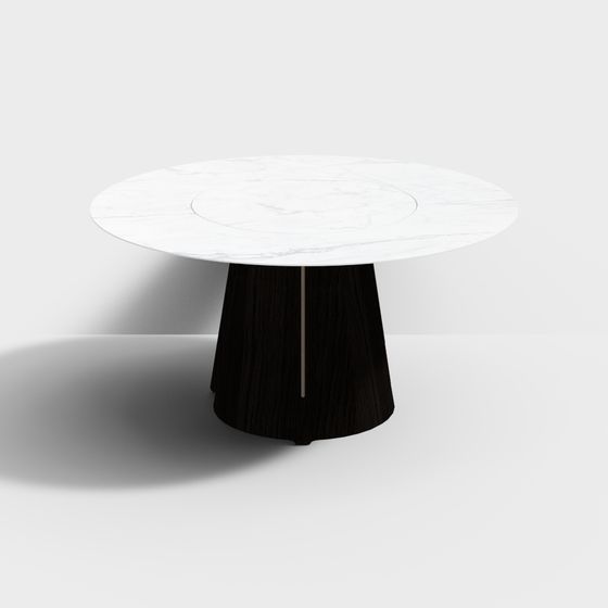 Low Poly Round Table 3D model in Modern Aesthetic