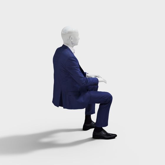 Elegant Business Gentleman 3D Model