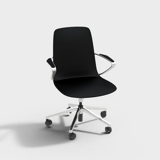 Stylish Low-Polygon Office Chair 3D model