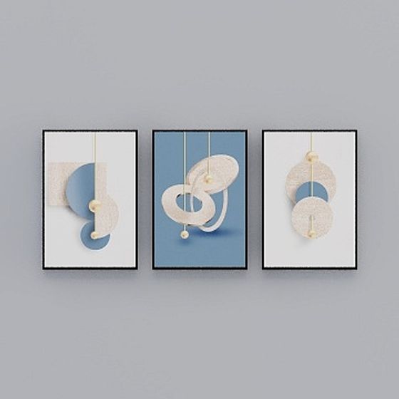 Geometric Harmony 3D model for Modern Spaces