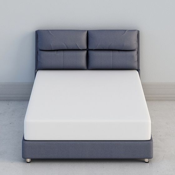 Stylish Low Poly Bed Frame 3D model for Modern Spaces