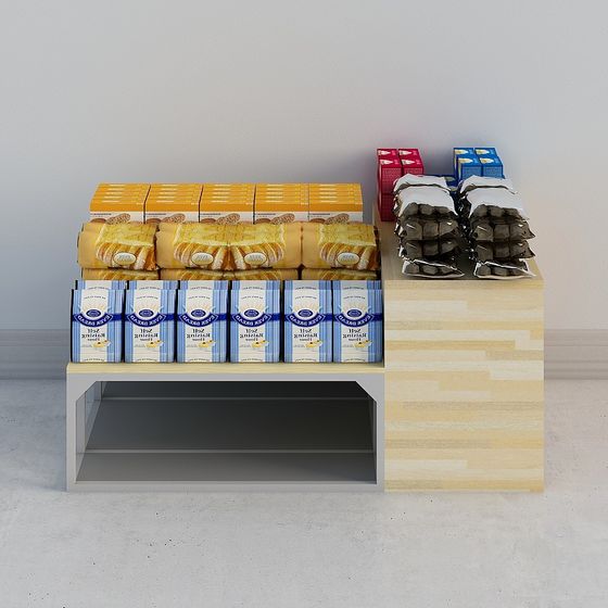 Vibrant Bakery Display Stand 3D model