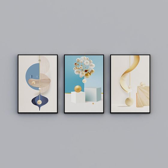 Abstract Geometric Frame 3D model