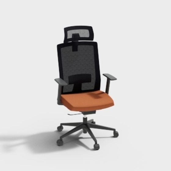 Stylish Low-Poly Office Chair 3D model for Modern Workspaces