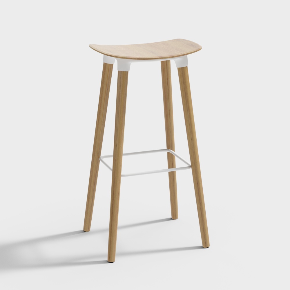 Silla de bar moderna y sencilla blanca ETI-002C de Inluva Furniture