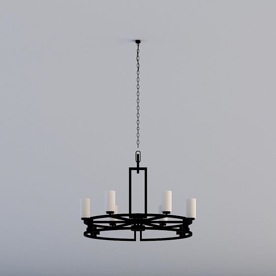 Stylish Low-Poly Chandelier 3D model for Modern Spaces
