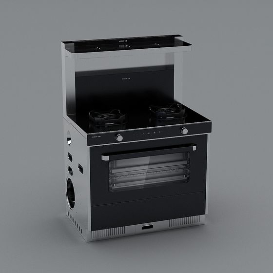 Stylish Gas Stove 3D model for Modern Kitchens