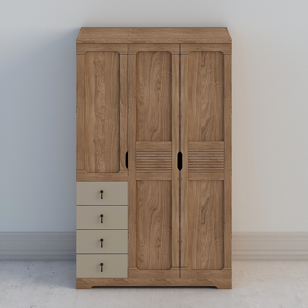 Decorate the E-CS-B-050-3 three-door wardrobe