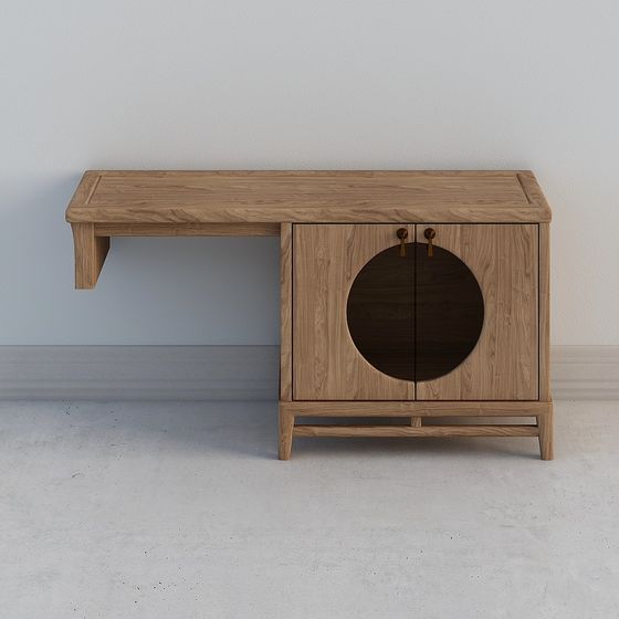 Elegant Wooden Sideboard 3D model