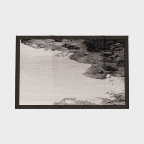 Abstract Ink Wash Carpet 3D Model for Creative Uses