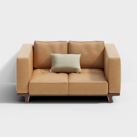 Stylish Low-Poly Sofa 3D model
