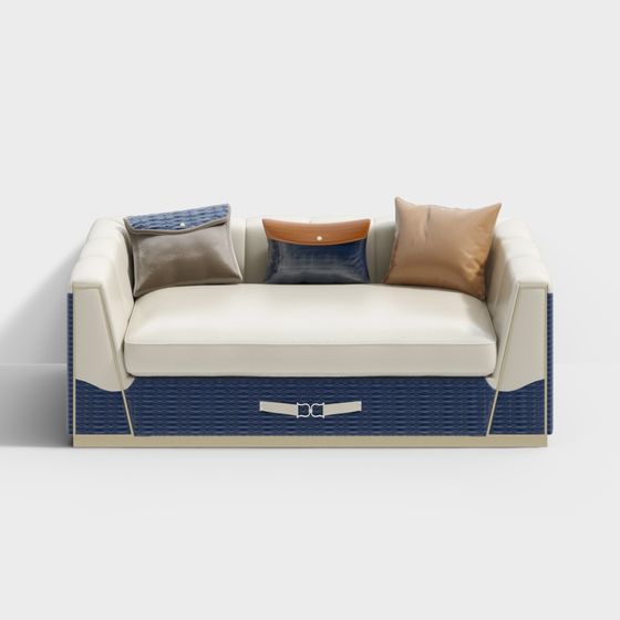 Chic Minimalist Sofa 3D model for Modern Interiors