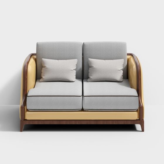 Elegant Minimalist Sofa 3D model for Modern Interiors