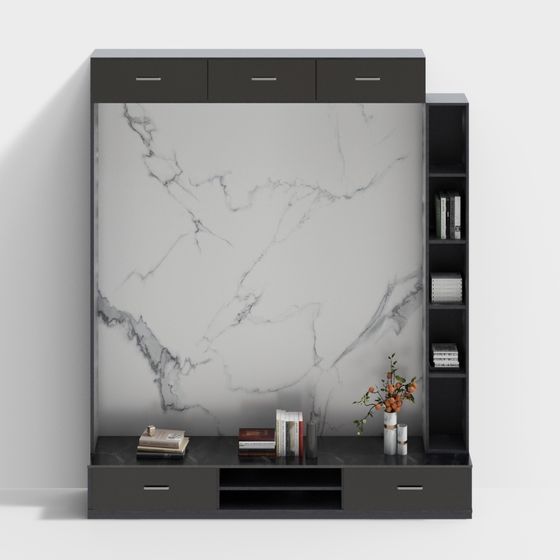 Elegant Minimalist TV Cabinet 3D model