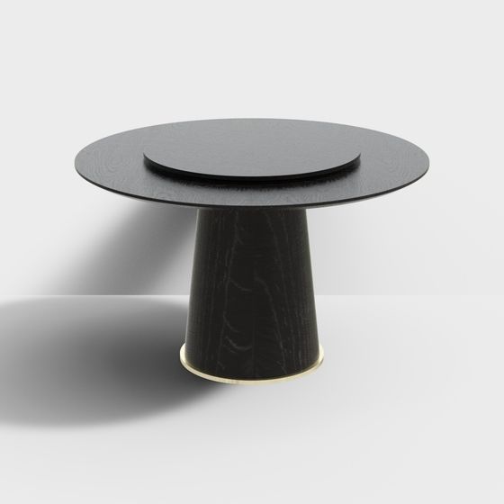 Low-Poly Elegant Round Table 3D model