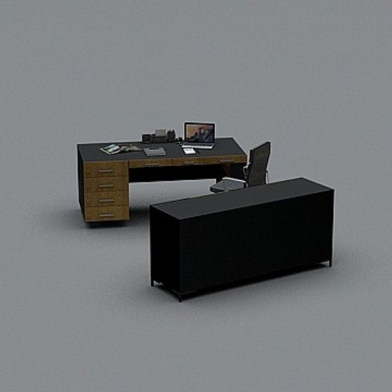 Modern Executive Desk Set 3D model