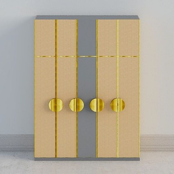 Art Deco Wardrobe 3D model