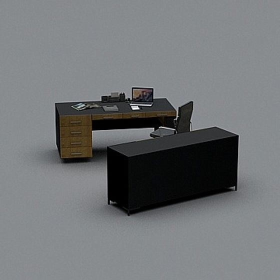 Minimalist Office Furniture 3D model