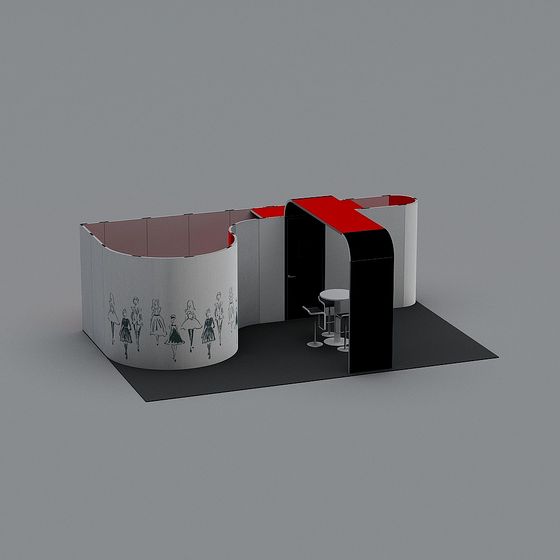 Stylish Exhibition Pavilion 3D model
