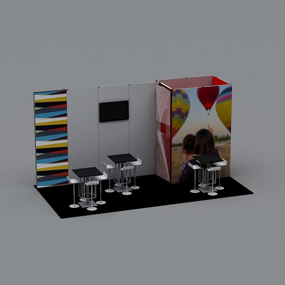 Vibrant Expo Booth 3D Model