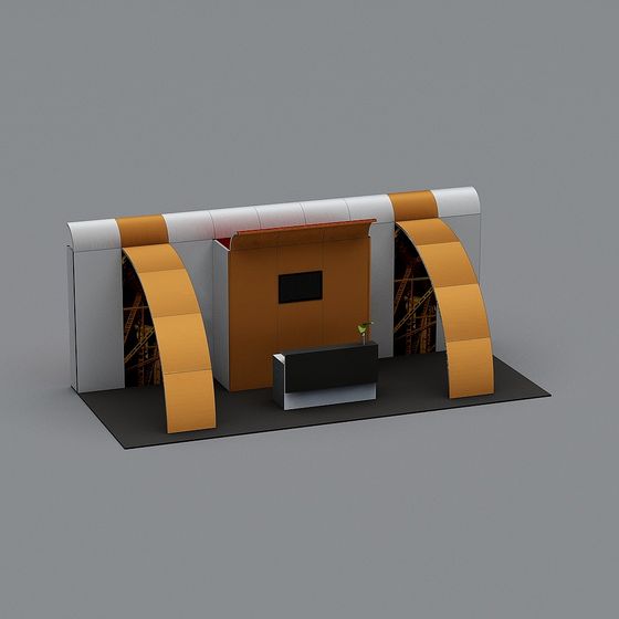 Curved Reception Area 3D model