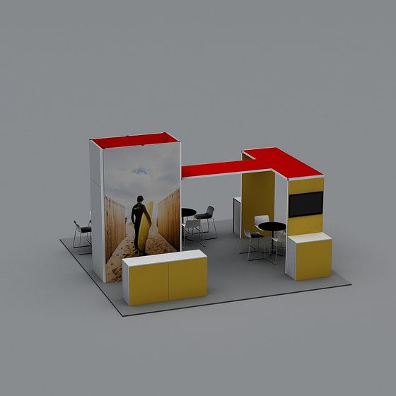 Vibrant Low-Poly Beach House 3D model