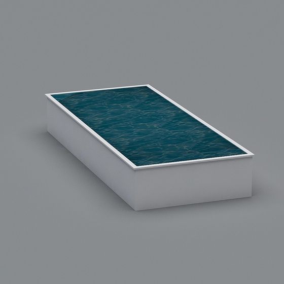 Low-Poly High-Detail Rectangular Pool 3D model