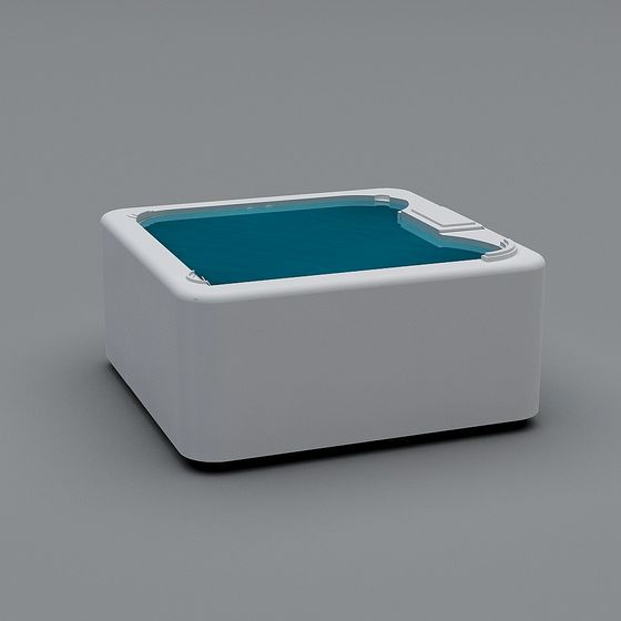 Urban Oasis Minimalist Pool 3D model