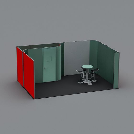 Modern Low-Poly Interior Partition 3D model