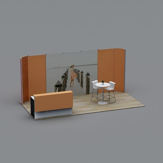 Coastal Reception Booth 3D model