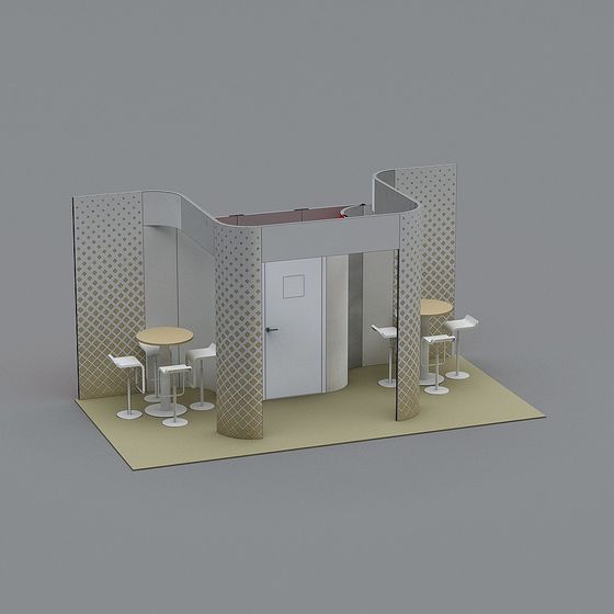 Low-Polygon Modern Workspace 3D model