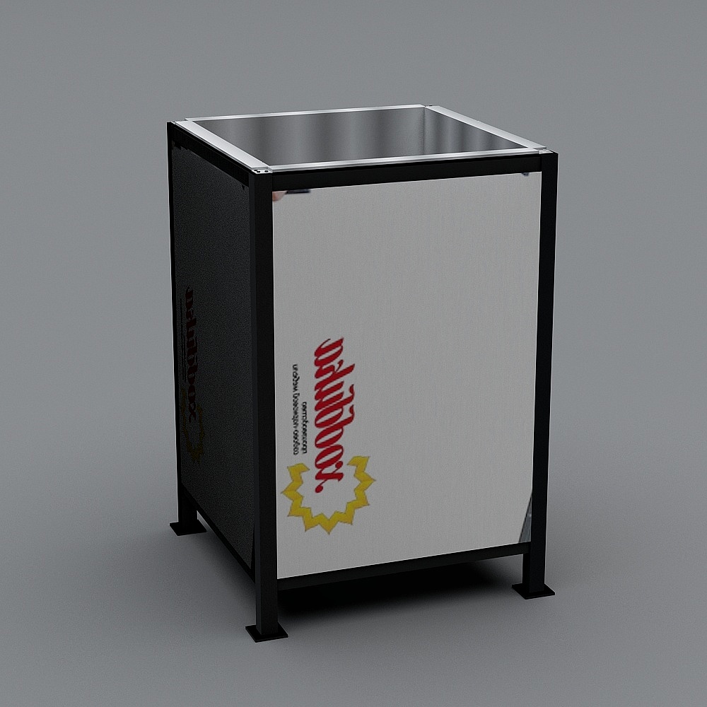 Urban Billboard Low-Poly 3D Model