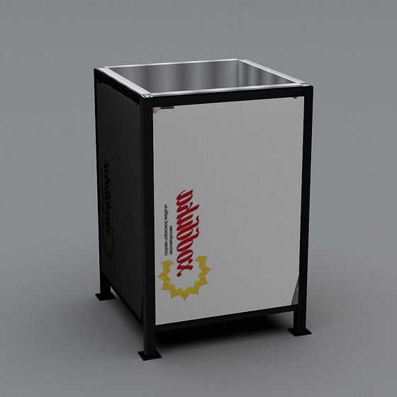 Urban Billboard Low-Poly 3D Model