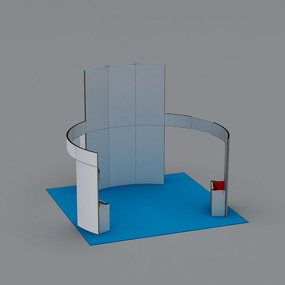 Futuristic Gateway Low-Poly High-Detail 3D model
