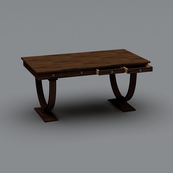 Vintage Office Desk 3D model
